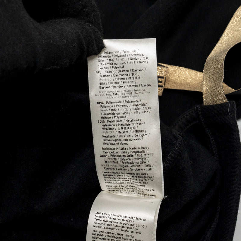 Fendi Size S Fendi Roma Sweatshirt with Ribbon Cotton Black/Gold