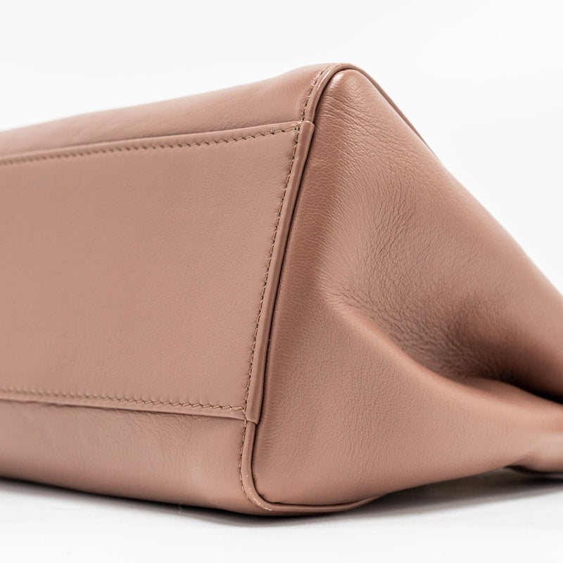 Fendi mini Peekaboo Bag Lambskin Dark Pink SHW
