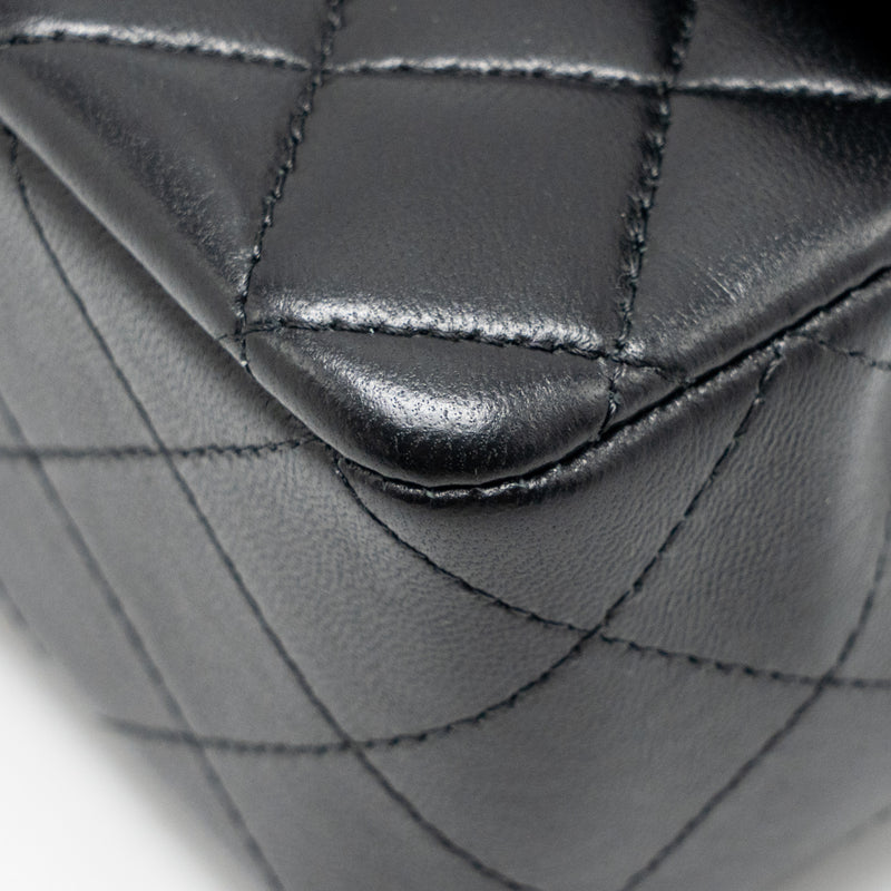Chanel Top Handle Mini Rectangular Lambskin Black GHW (microchip)