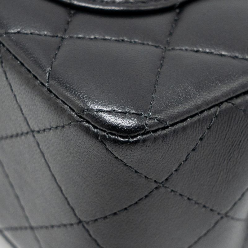Chanel Top Handle Mini Rectangular Lambskin Black GHW (microchip)