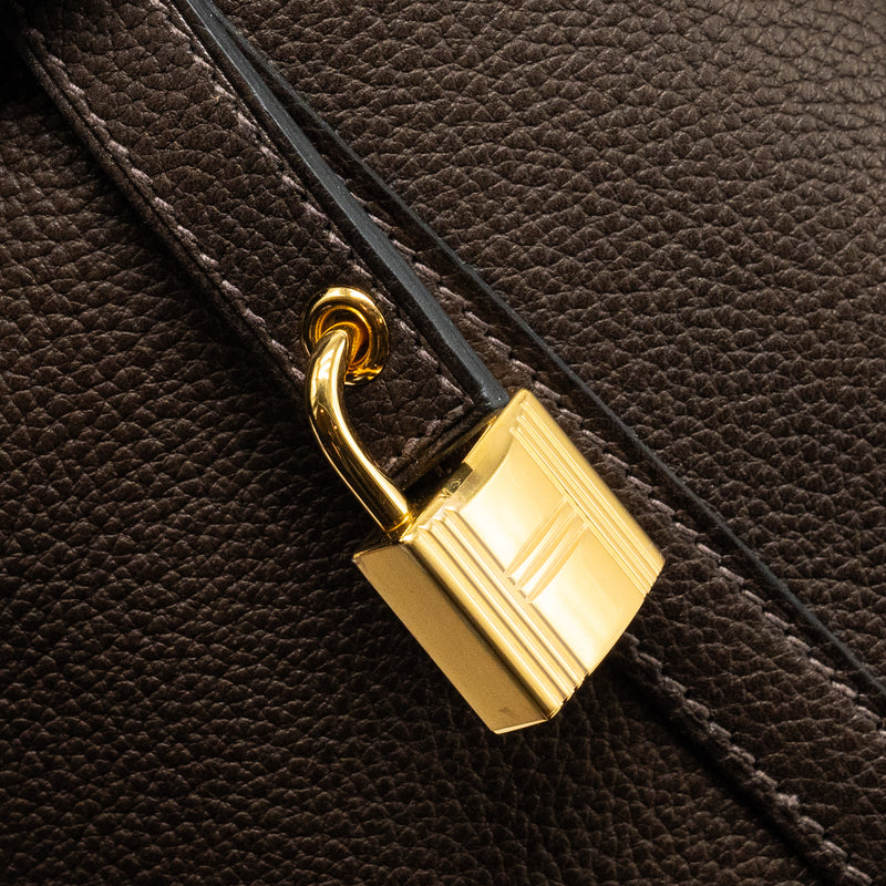 Hermes Picotin 18 Lock Bag Barenia Faubourg Ebene GHW Stamp U