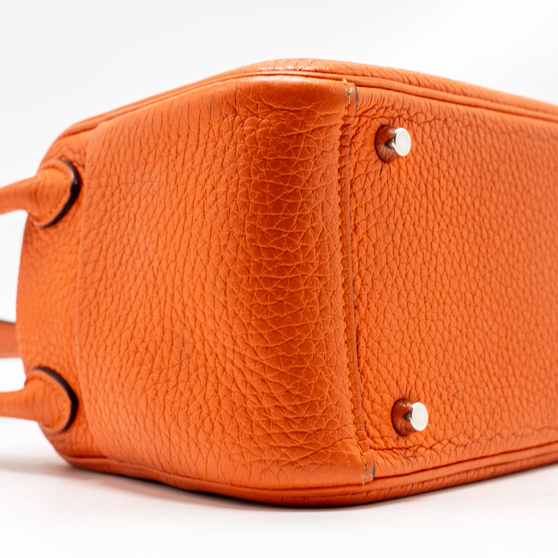 Hermes mini Lindy Clemence Feu SHW Stamp Z