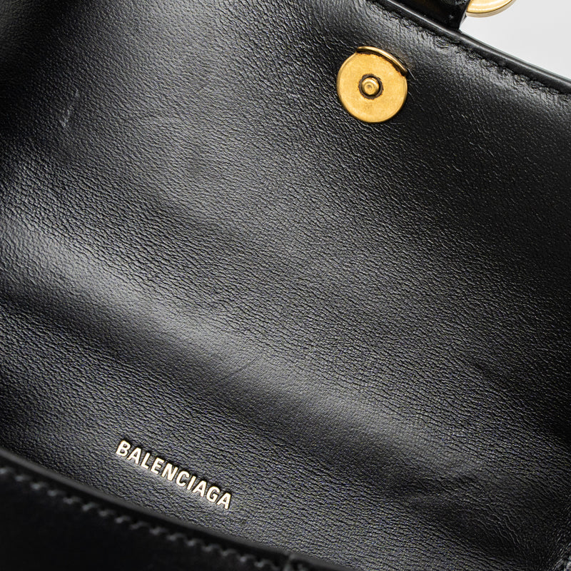 Balenciaga Hourglass XS Calfskin Black GHW