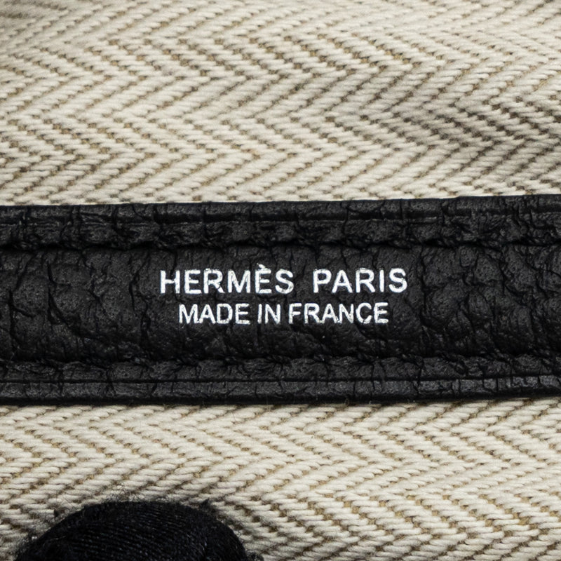 Hermes Garden Party 36 Country Black SHW Stamp X
