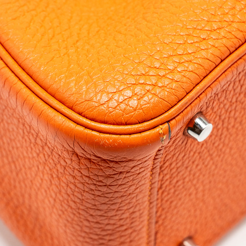 Hermes mini Lindy Clemence Feu SHW Stamp Z