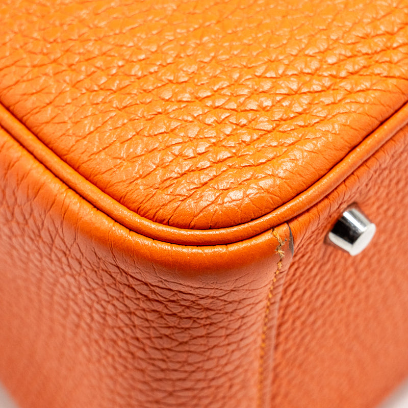 Hermes mini Lindy Clemence Feu SHW Stamp Z