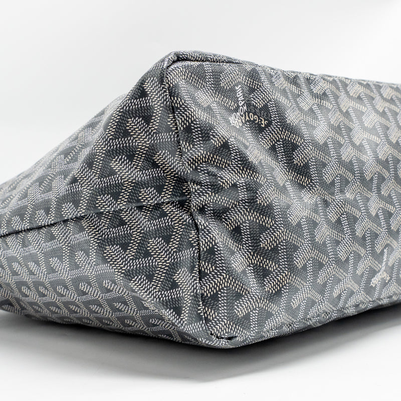 Goyard Saint Louis PM Tote Goyardine Canvas/Calfskin Grey SHW