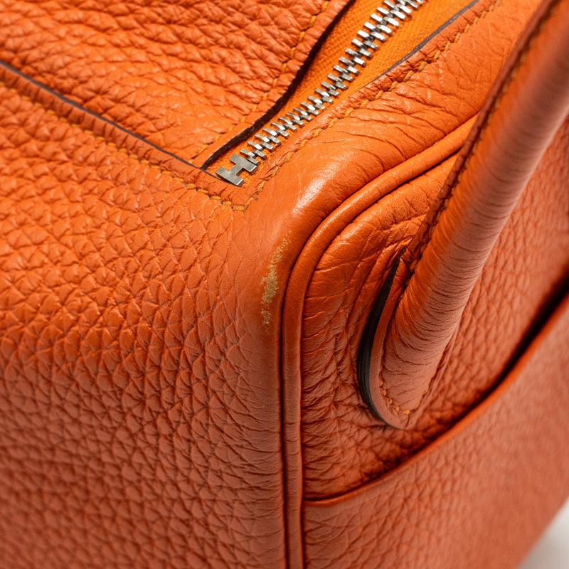 Hermes mini Lindy Clemence Feu SHW Stamp Z