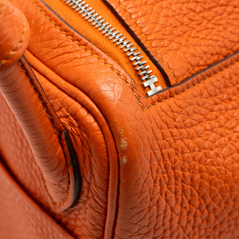 Hermes mini Lindy Clemence Feu SHW Stamp Z