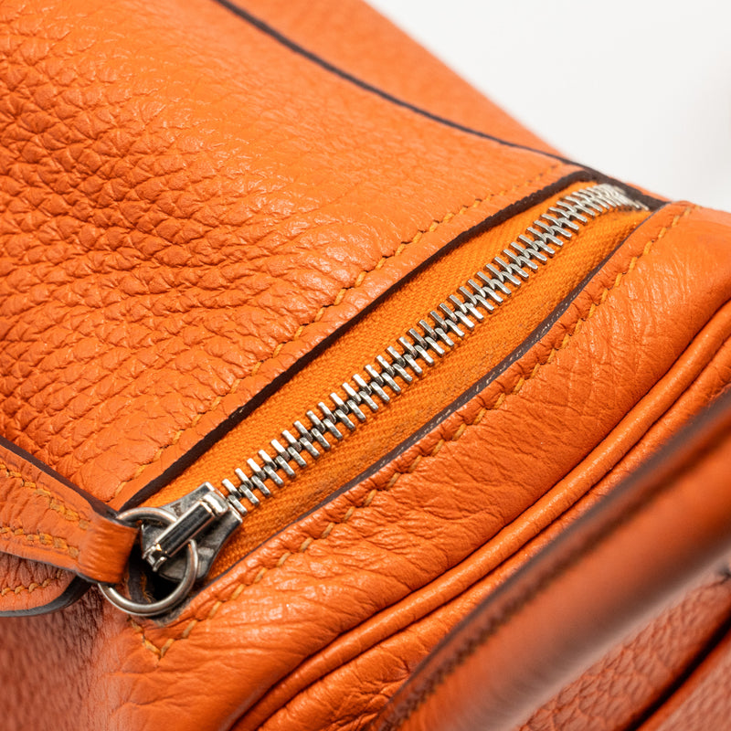 Hermes mini Lindy Clemence Feu SHW Stamp Z