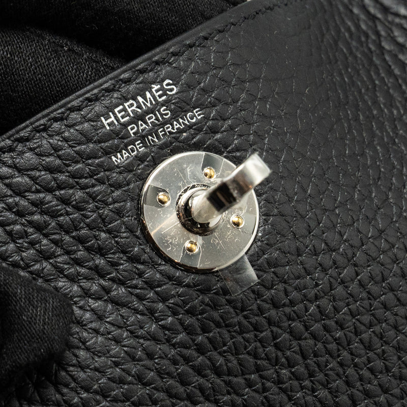Hermes Mini Lindy Clemence Black SHW Stamp U