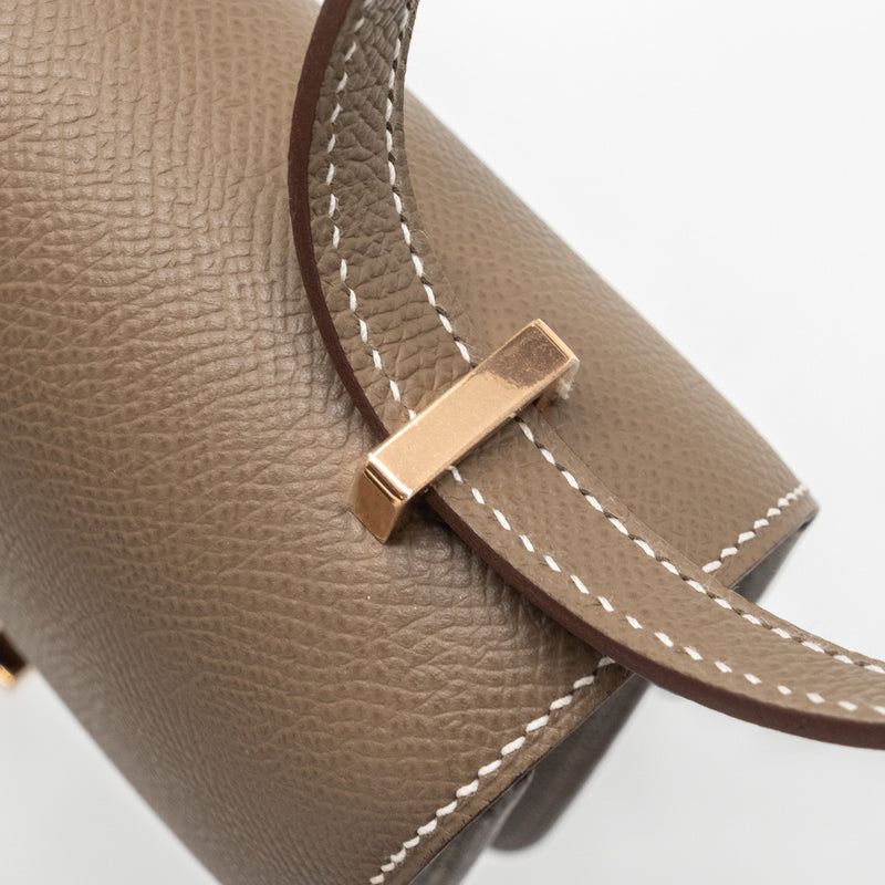 Hermes mini constance epsom etoupe RGHW stamp B