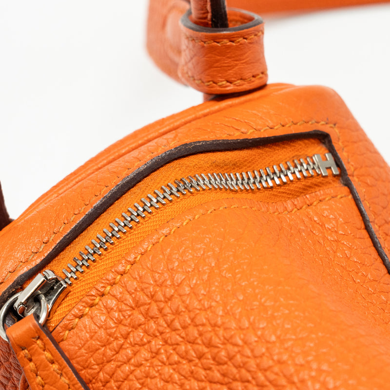 Hermes mini Lindy Clemence Feu SHW Stamp Z