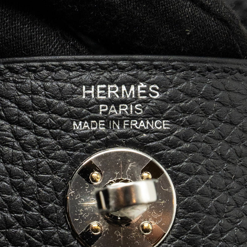 Hermes Mini Lindy Clemence Black SHW Stamp U