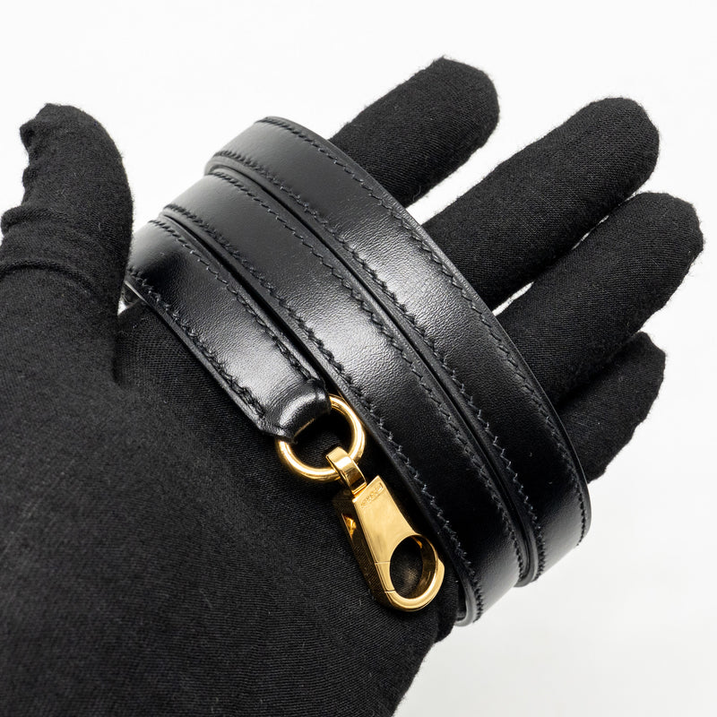 Hermes Kelly 32 Box Black GHW Stamp Square B