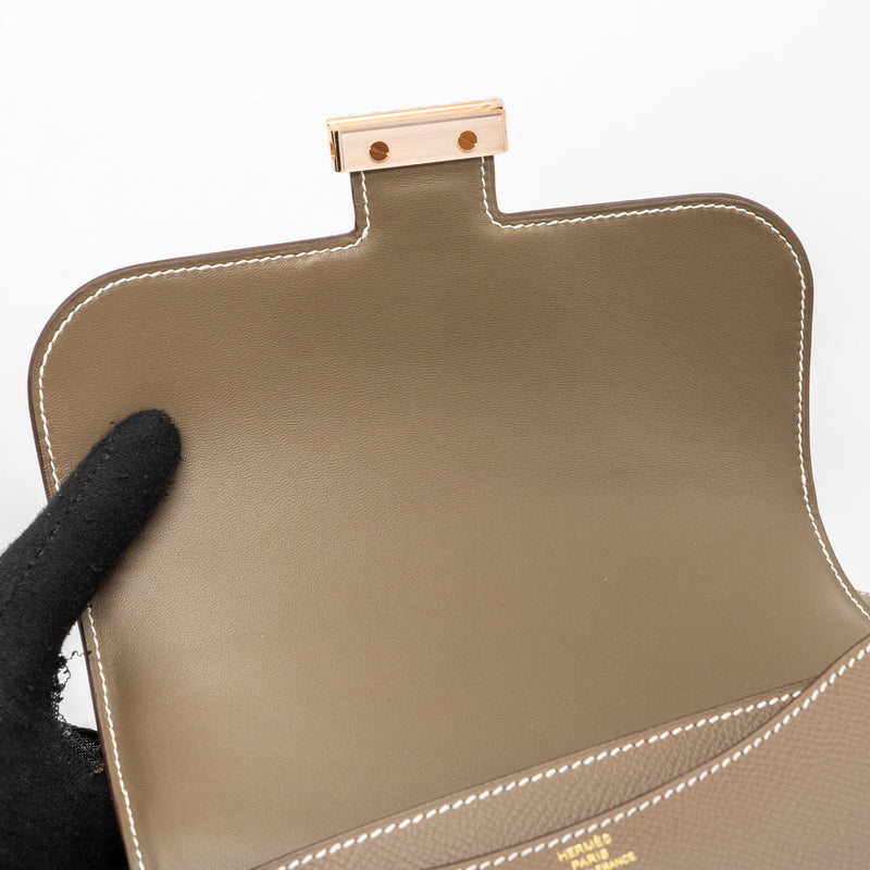 Hermes mini constance epsom etoupe RGHW stamp B