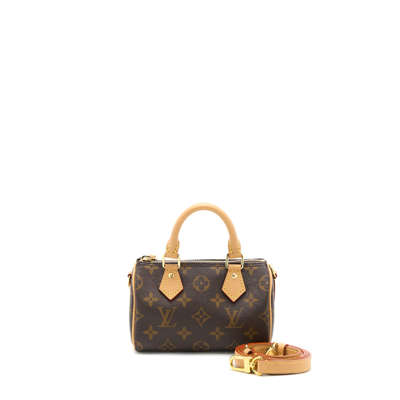 Louis Vuitton Nano Speedy Monogram Canvas GHW (New Version)