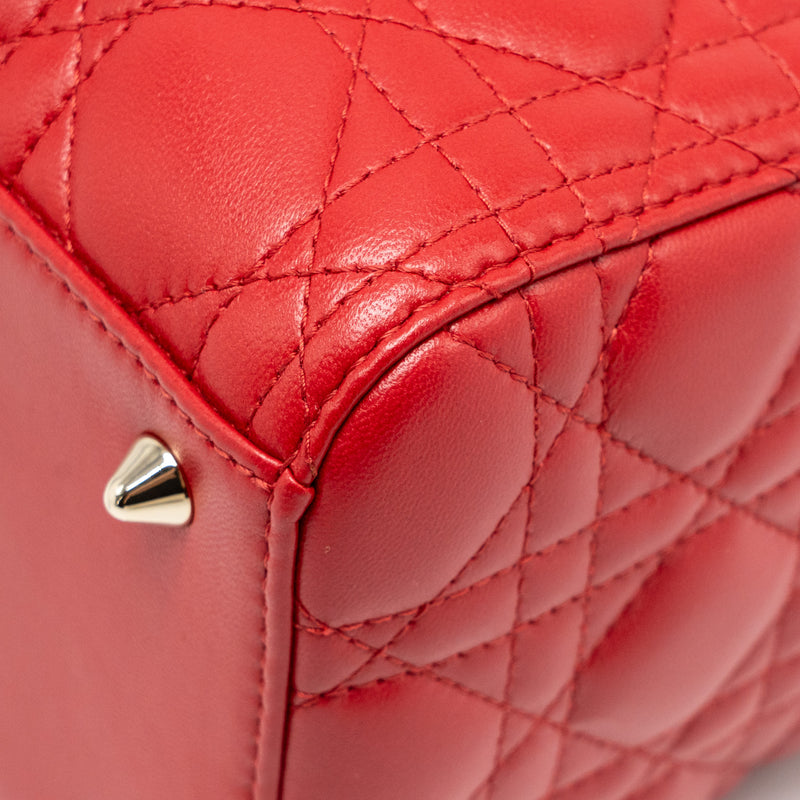 Dior Medium Lady Dior Lambskin Red LGHW