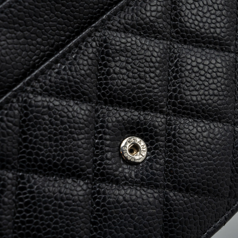Chanel classic wallet on chain caviar black SHW