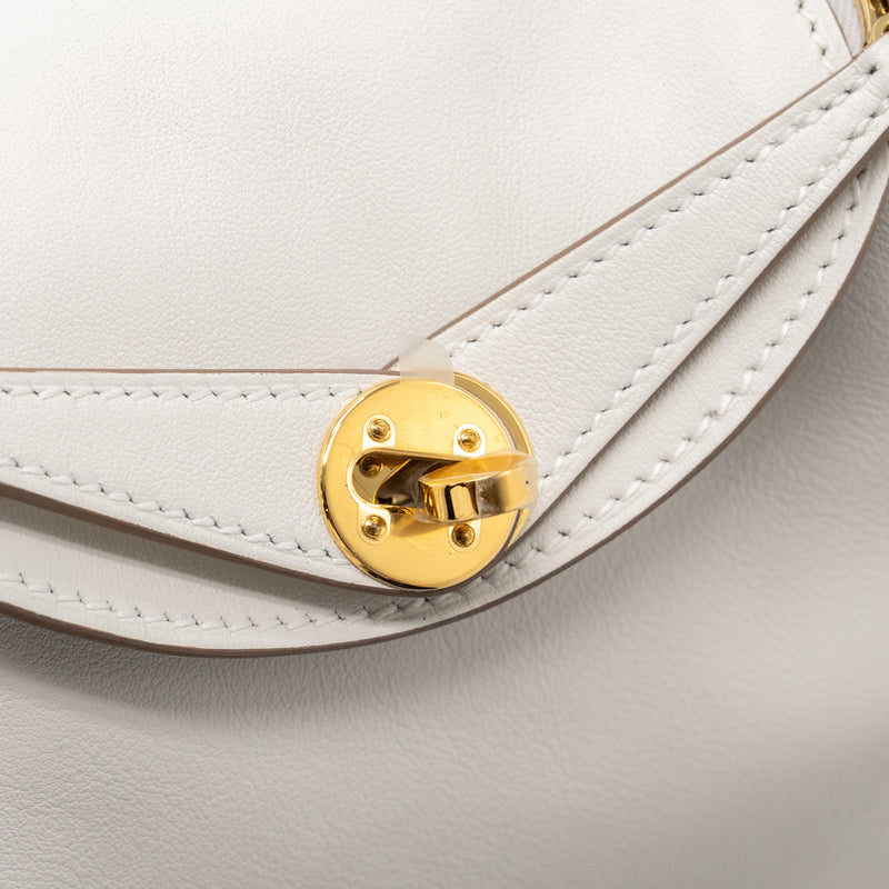 hermes mini lindy swift gris pale / gris Meyer GHW stamp B