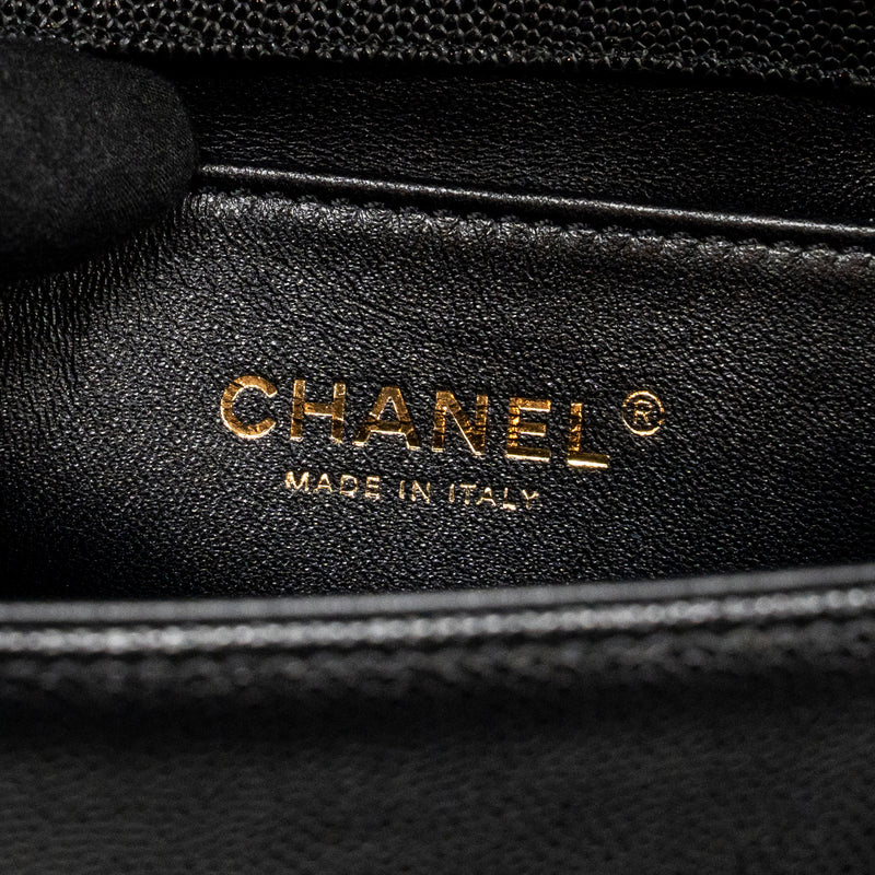 Chanel Medium Boy Bag Caviar Black GHW (microchip)