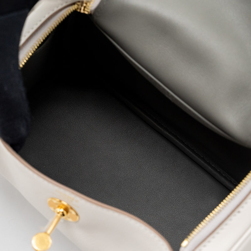 hermes mini lindy swift gris pale / gris Meyer GHW stamp B