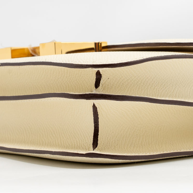Hermes Mini Constance epsom Nata GHW stamp U