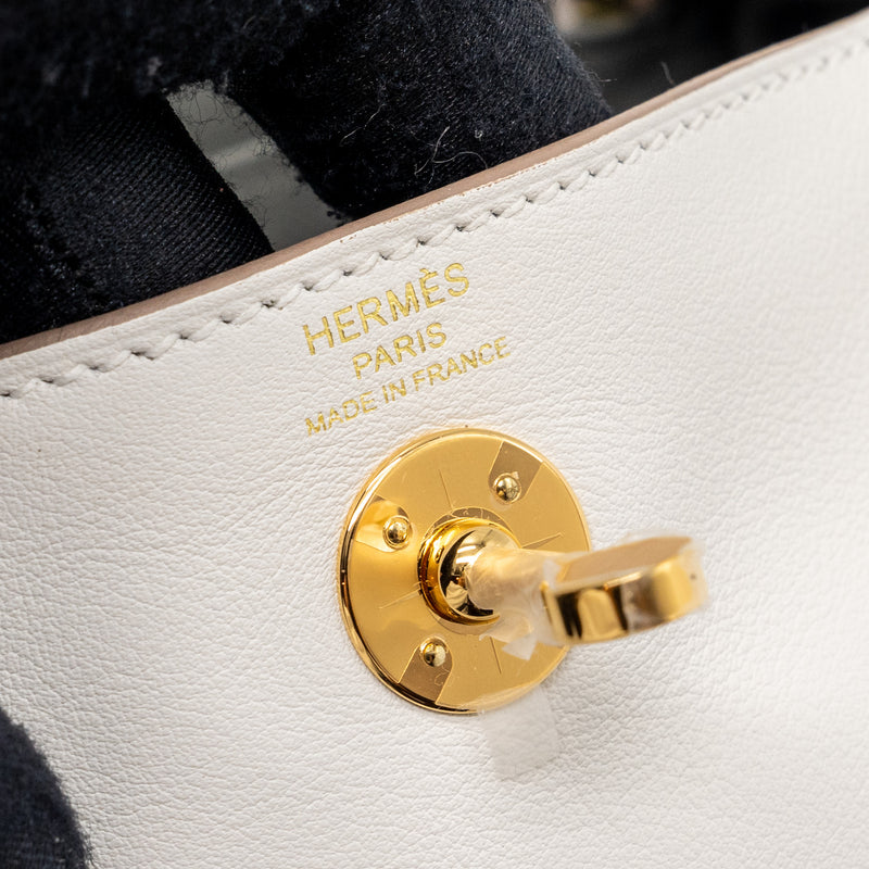 hermes mini lindy swift gris pale / gris Meyer GHW stamp B