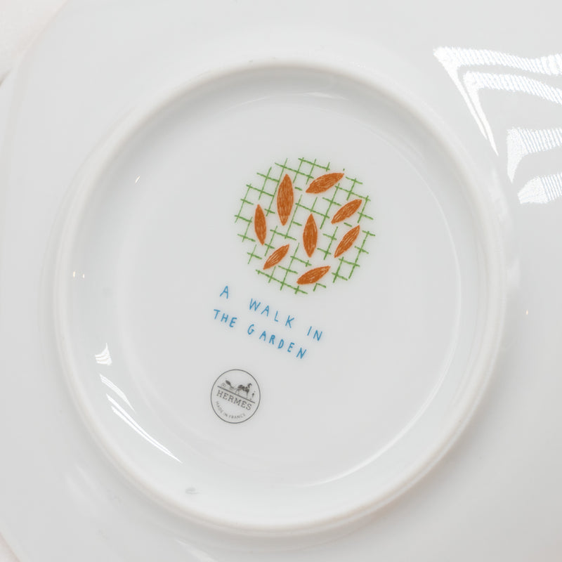 Hermes A Walk in the Garden Bread and Butter Plate (sell in a set)