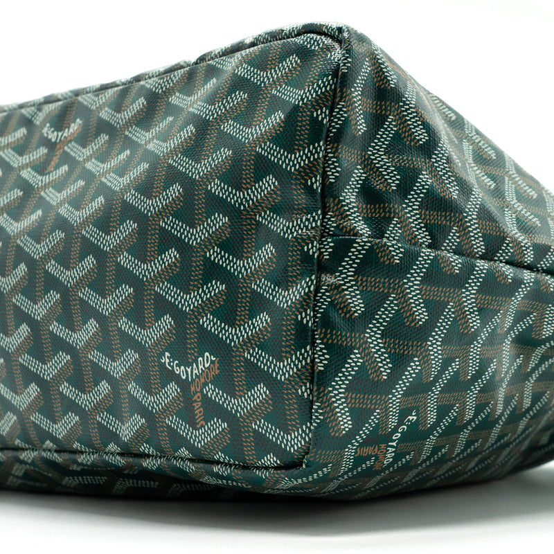 Goyard Saint Louis PM Tote Bag Goyardine Canvas Green SHW