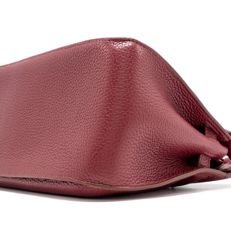 Hermes jypsiere 28 Clemence rouge grenat SHW Stamp square P