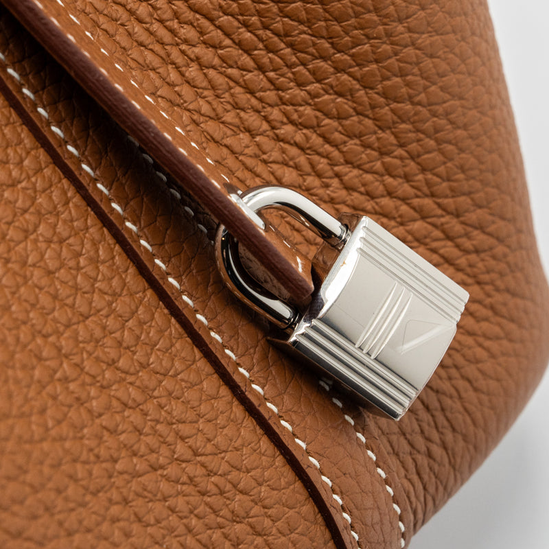 Hermes Picotin 18 Lock Bag Clemence Gold SHW Stamp U