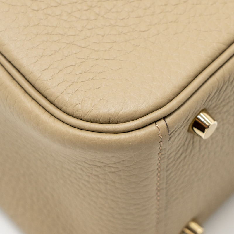 Hermes Mini Lindy II Clemence 8Q Beige Marfa GHW Stamp W