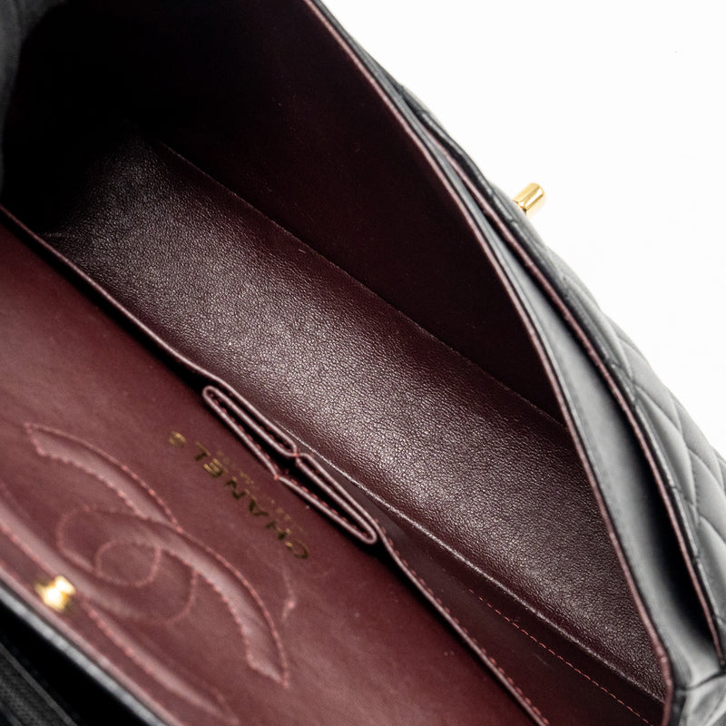 Chanel Medium Classic Double Flap Bag Lambskin Black GHW