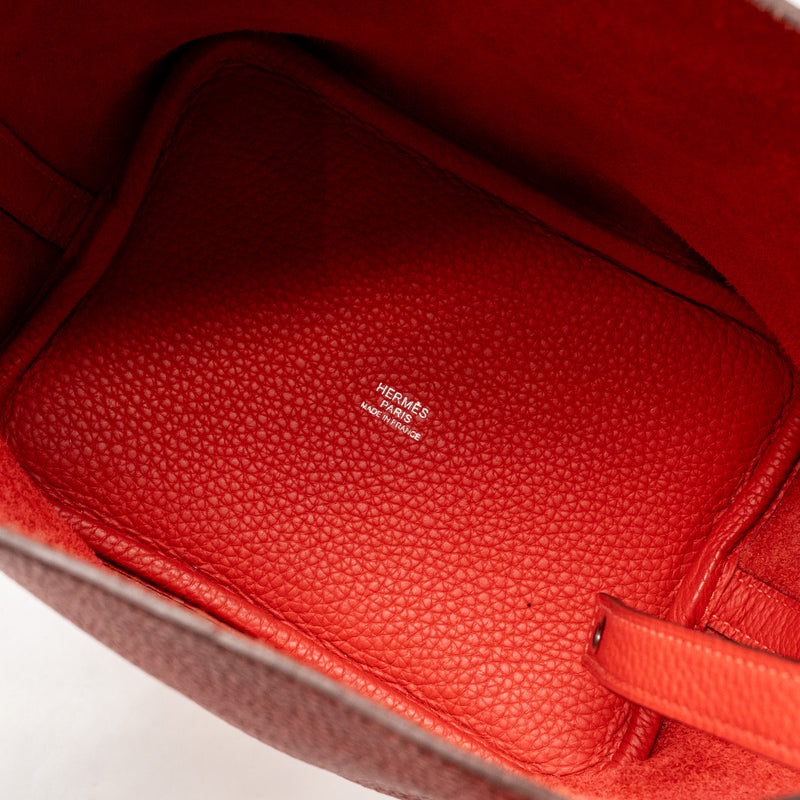 Hermes Picotin 18 Lock Bag Clemence Rose Jaipur SHW Stamp Square R