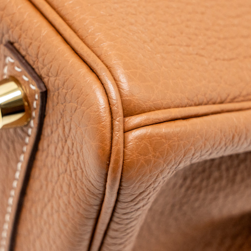 Hermes Birkin 25 Togo Gold GHW Stamp Z