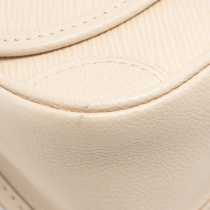 Louis Vuitton Buci Bag Epi Leather Quartz White SHW