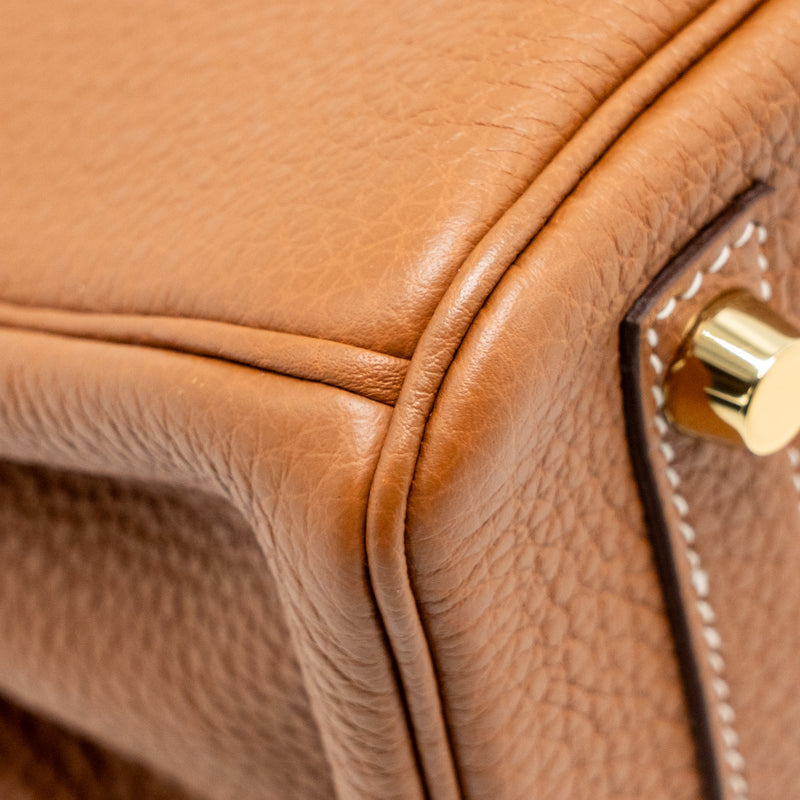 Hermes Birkin 25 Togo Gold GHW Stamp Z