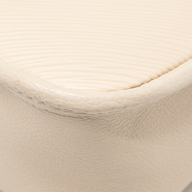 Louis Vuitton Buci Bag Epi Leather Quartz White SHW