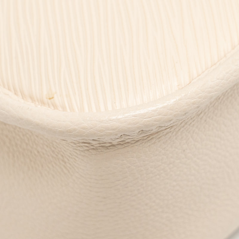 Louis Vuitton Buci Bag Epi Leather Quartz White SHW