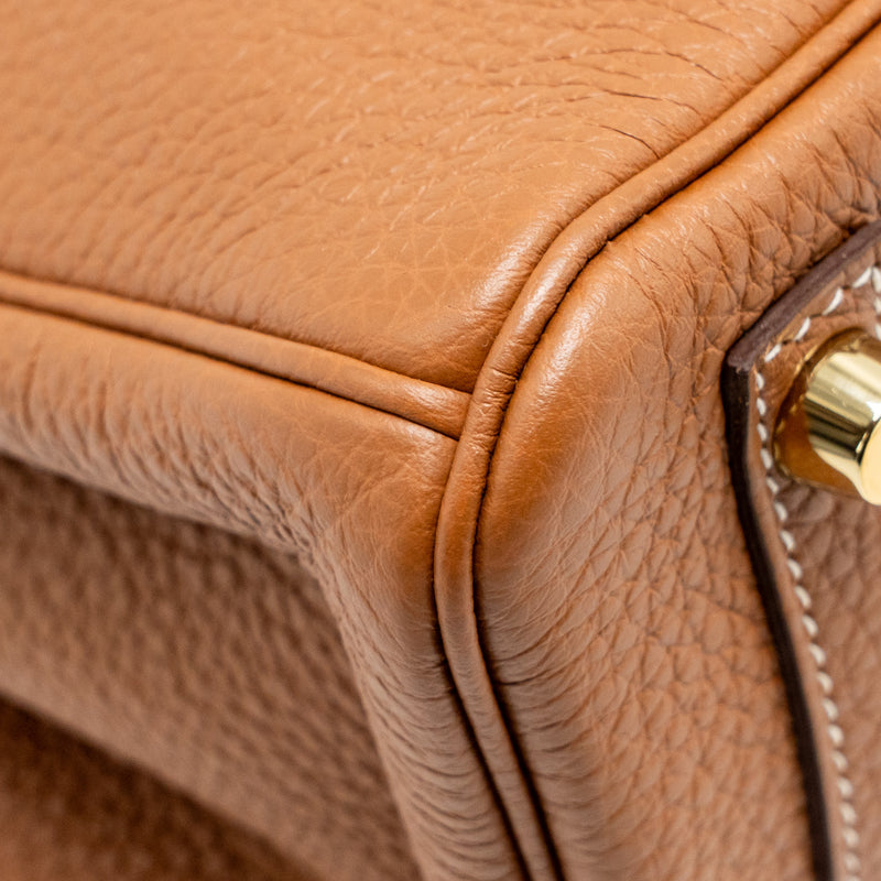 Hermes Birkin 25 Togo Gold GHW Stamp Z
