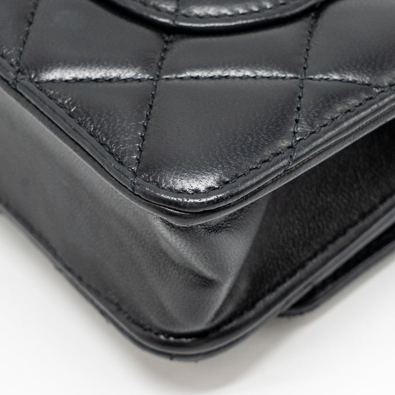 Chanel Pearl Crush Wallet on Chain Lambskin Black GHW (microchip)