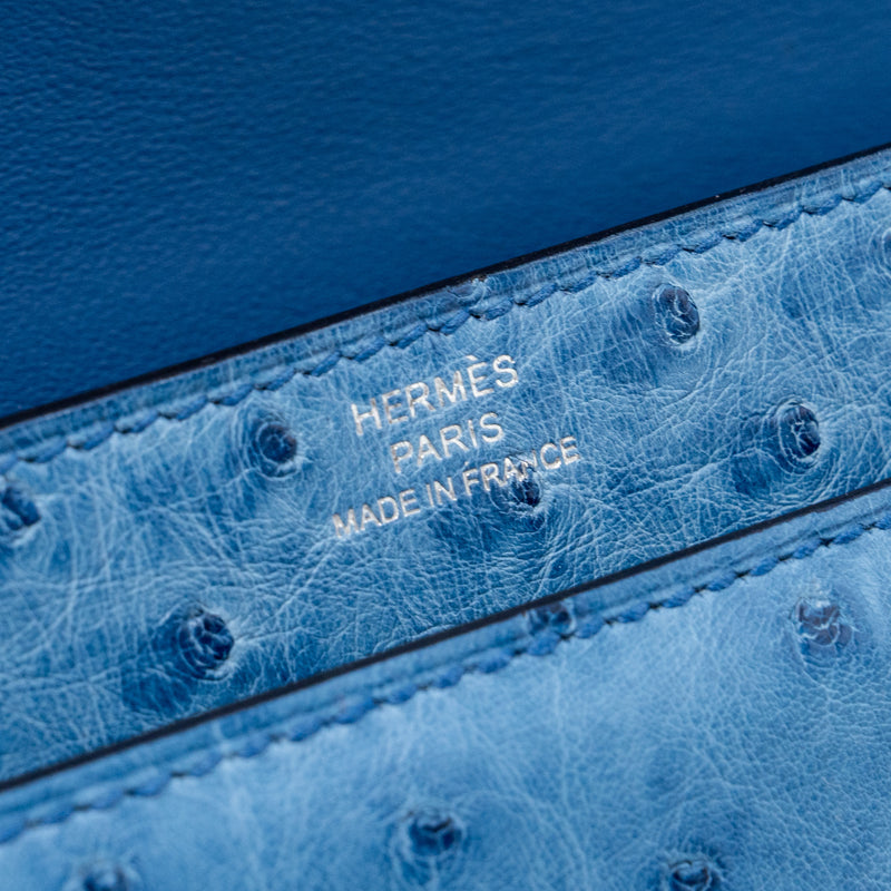 Hermes Mini Verrou Ostrich Hanada SHW Stamp Z