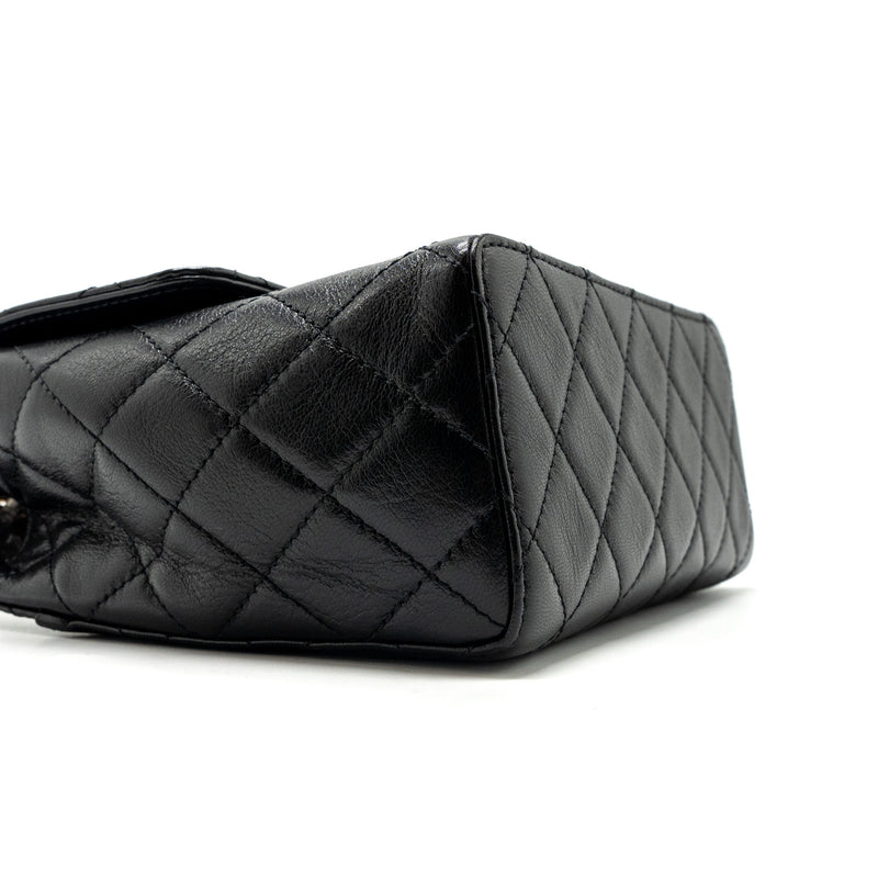 Chanel 22K retro new square large flap bag goatskin black GHW (microchip)