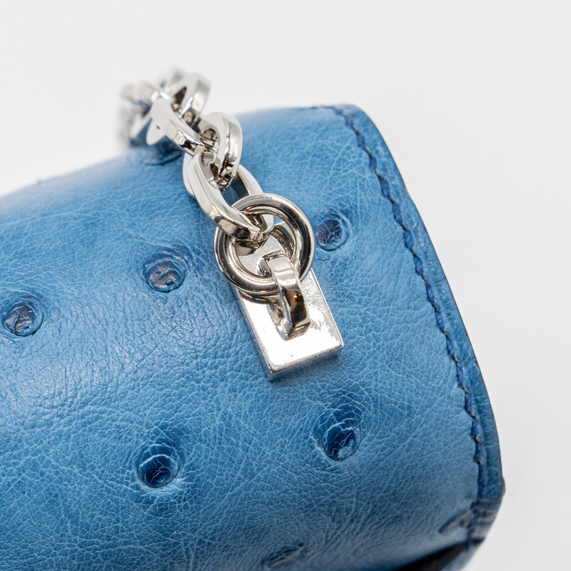 Hermes Mini Verrou Ostrich Hanada SHW Stamp Z