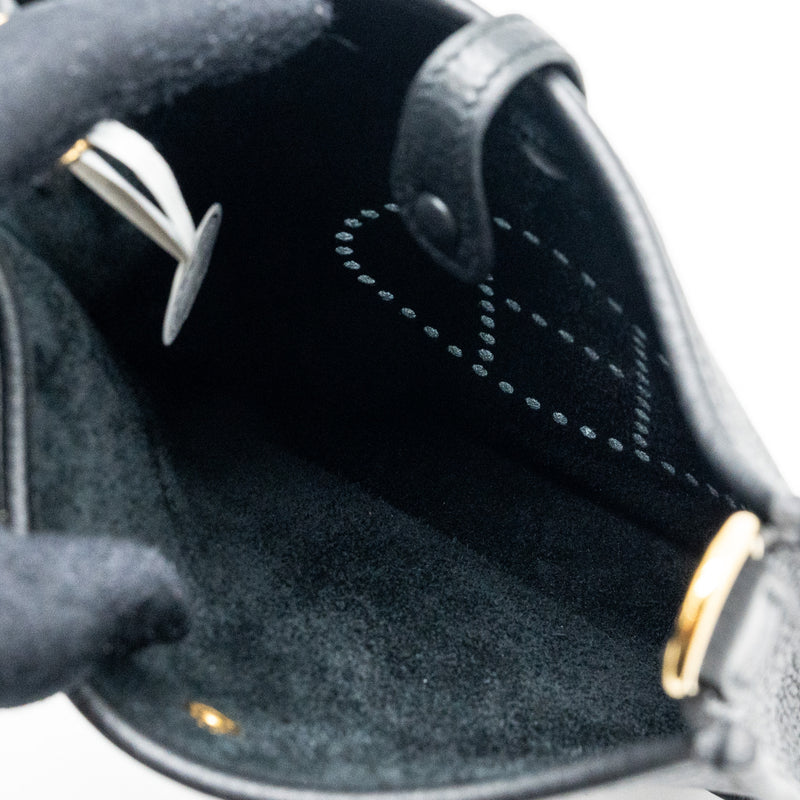 Hermes Mini Evelyn Clemence Black GHW Stamp B