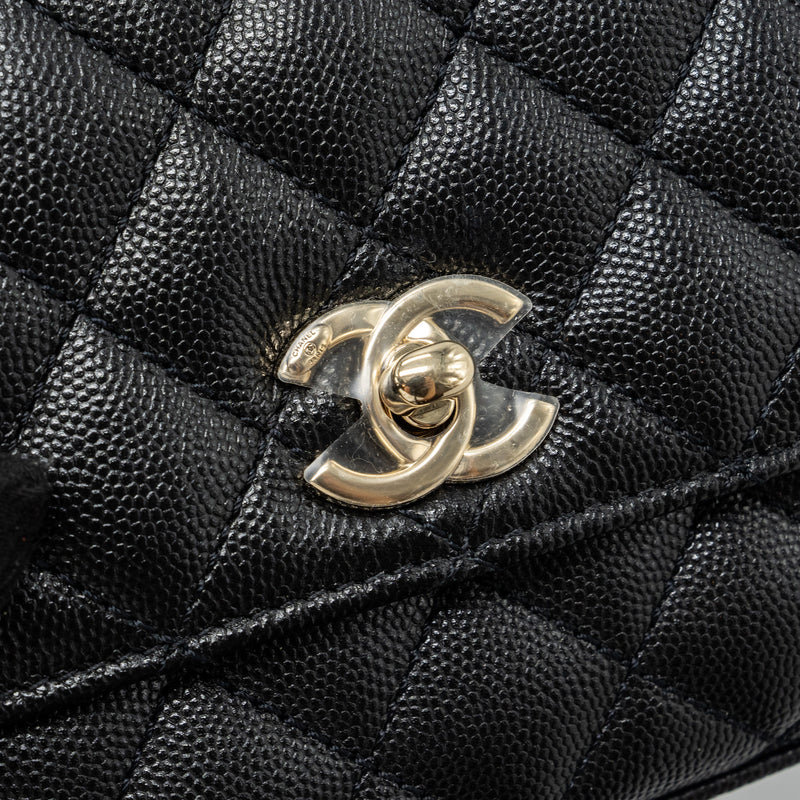 Chanel Coco Handle Extra  Mini Caviar Black LGHW(Microchip)