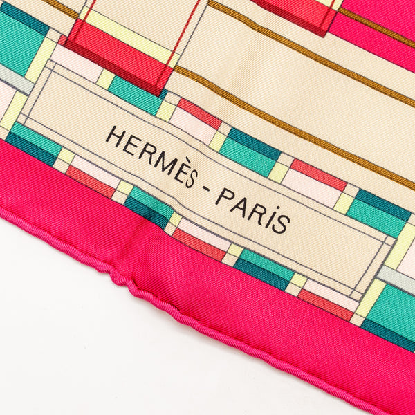 Hermes 90cm Silk Scarf Voltes Et Pirouettes Multicolour