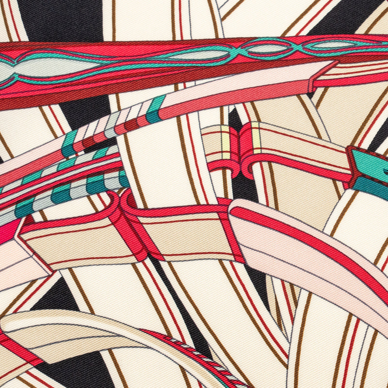 Hermes 90cm Silk Scarf Voltes Et Pirouettes Multicolour