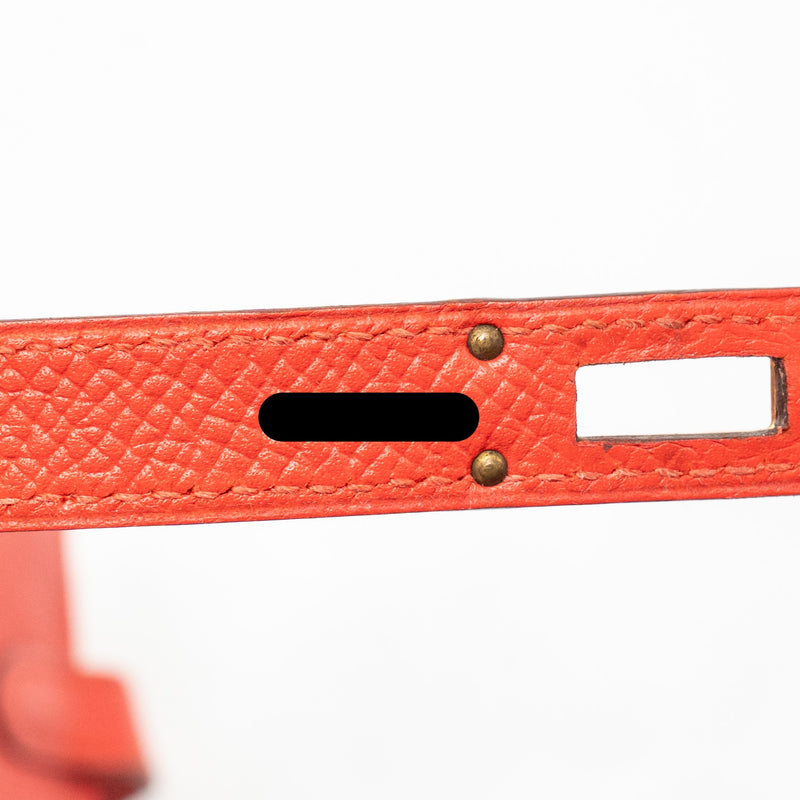 Hermes Kelly Long Wallet Epsom Rouge Tomate GHW Stamp X